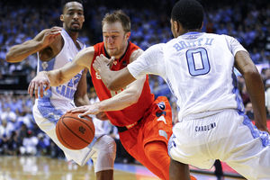 Trevor Cooney scored a season-high 27 points to lead Syracuse, but the Orange only got the game it needed from one of its guards. Without a strong performance from Michael Gbinije, SU couldn't upset No. 6 North Carolina.  