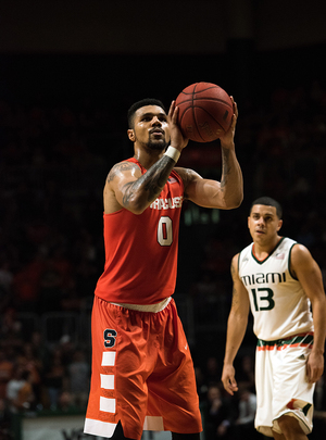 Syracuse point guard Michael Gbinije had his worst game of the season with a season-low 10 points and he shot just 4-of-9 from the free-throw line. 