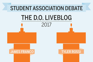 SA candidates for presidents get ready to take the stage for The Daily Orange and Citrus TV's sponsored debate.