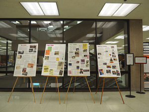 The Stonewall riots exhibit, curated by the LGBT Resource Center, will be in Bird Library until the end of the month.