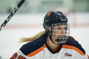 Senior forward Victoria Klimek scored both of the Orange's goals against Penn State on Sunday.