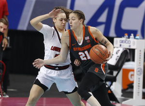 Emily Engstler averaged over 10 points per game in the 2020-21 season at Syracuse. 