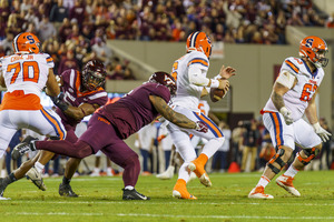 Syracuse never recovered from a mistake-riddled start at Virginia Tech and dropped its fourth-straight game by double digits 38-10.