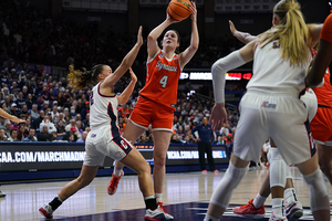 Sophie Burrows scored a career-high 18 points off six 3-pointers, starting in place of the injured Alaina Rice