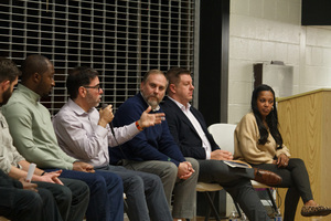 Syracuse tenants and advocacy groups gathered Monday to discuss the implementation of the Good Cause law. The town hall included a panel of seven local officials, including Syracuse City Auditor Alex Marion and Onondaga County Legislator Maurice “Mo” Brown.